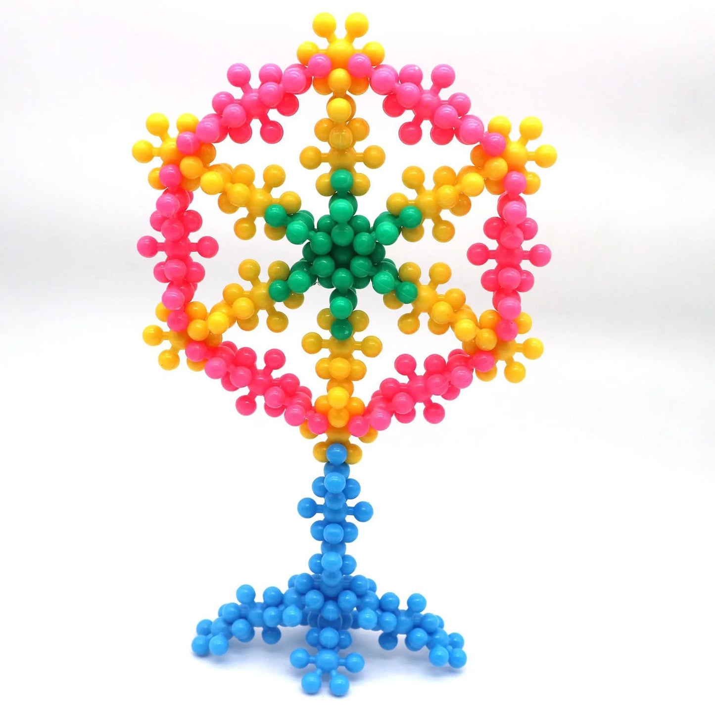 SnowBuild Montessori Schneeflocken Bausteine