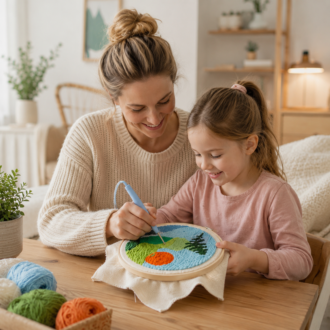 LoopArt Kreativset – Punch Needle Stickset für Kinder & Familien