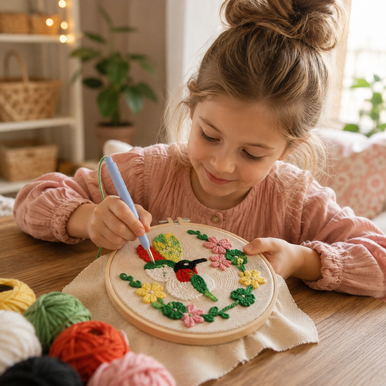 LoopArt Kreativset – Punch Needle Stickset für Kinder & Familien