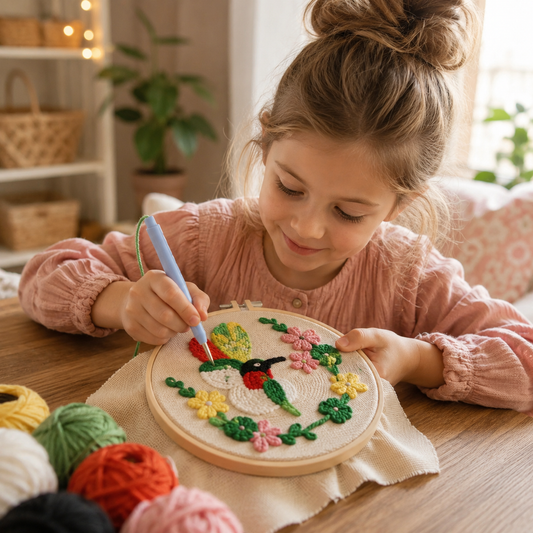 LoopArt Kreativset – Punch Needle Stickset für Kinder & Familien