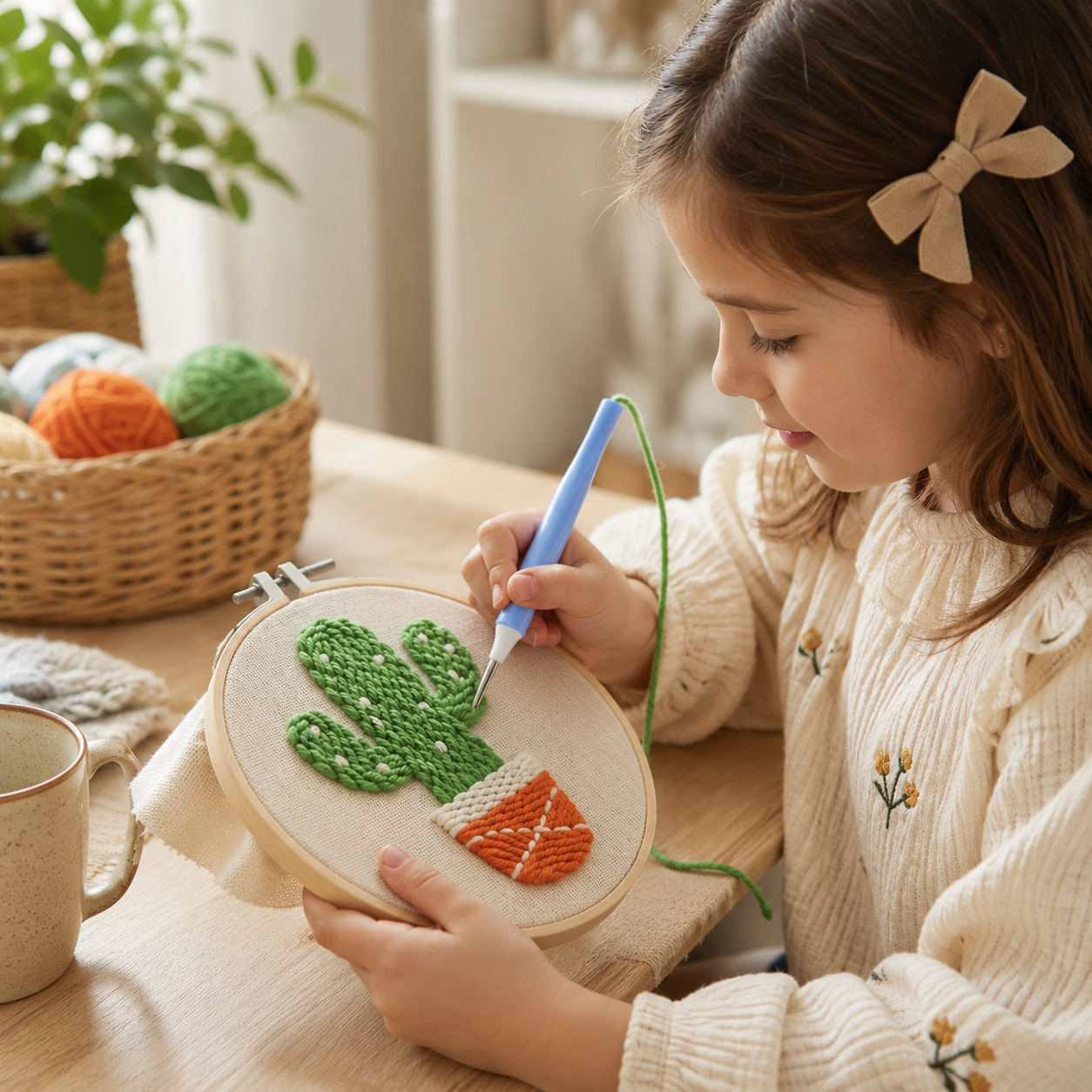 LoopArt Kreativset – Punch Needle Stickset für Kinder & Familien