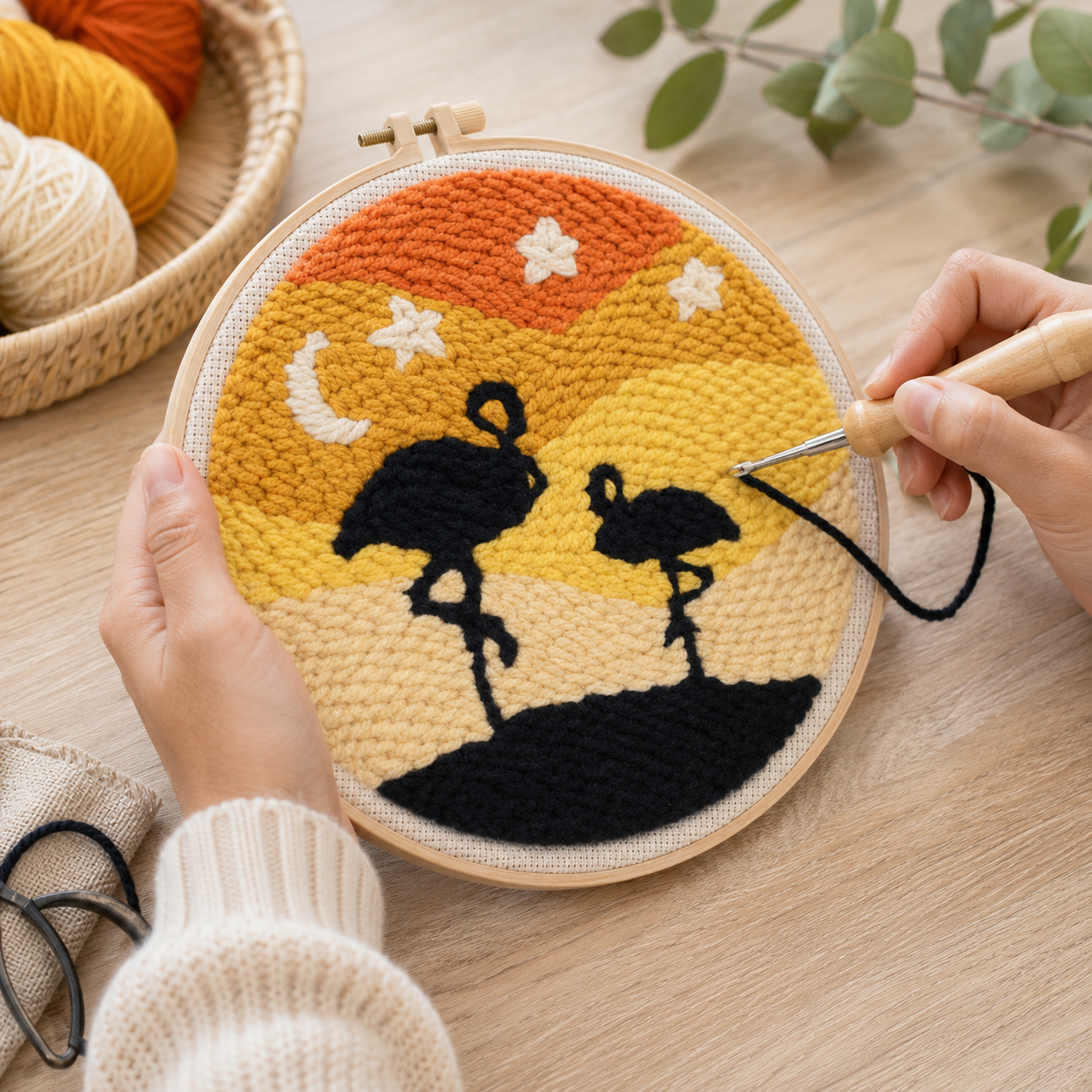 LoopArt Kreativset – Punch Needle Stickset für Kinder & Familien