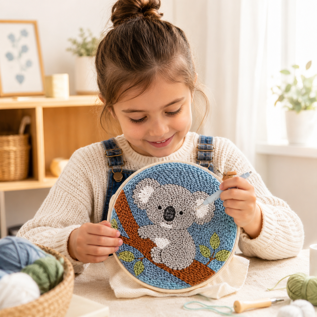 LoopArt Kreativset – Punch Needle Stickset für Kinder & Familien