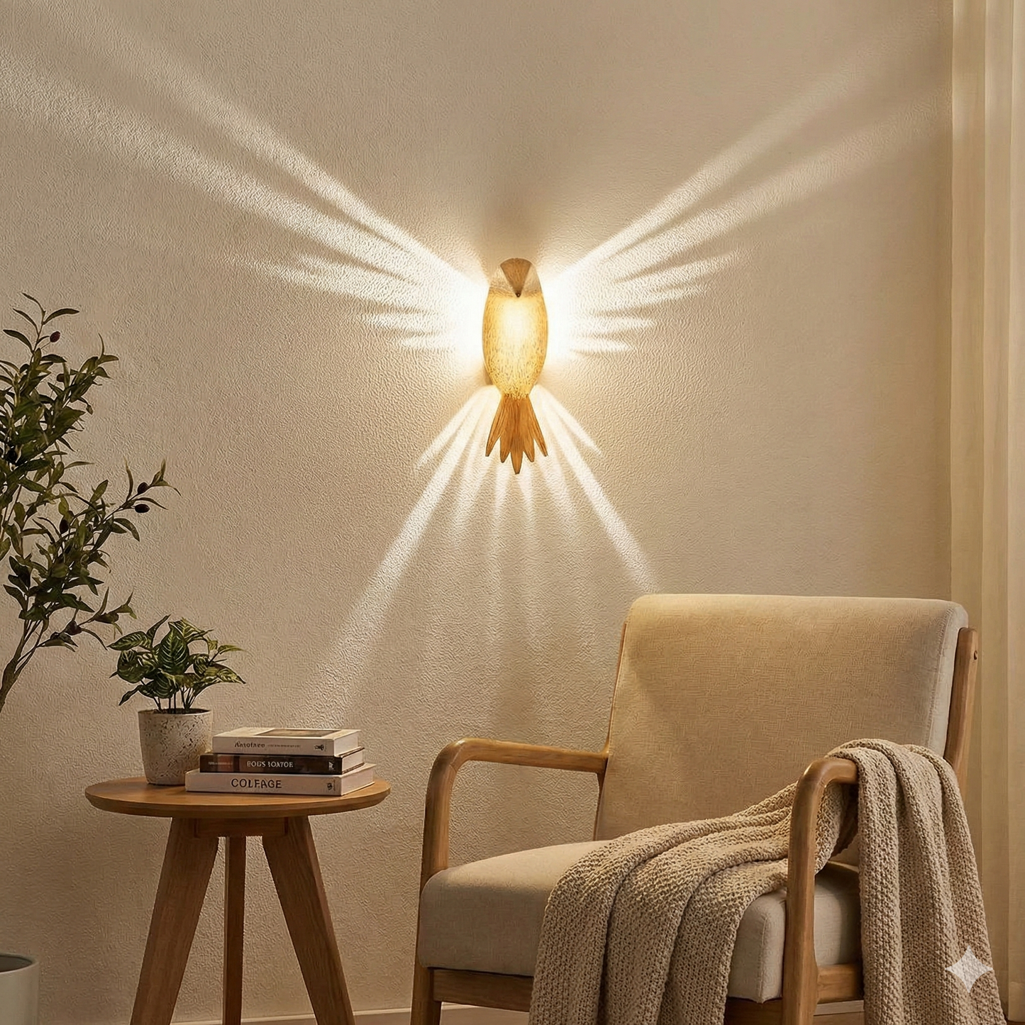 LumiWings – LED-Wandlampe im Vogel-Design