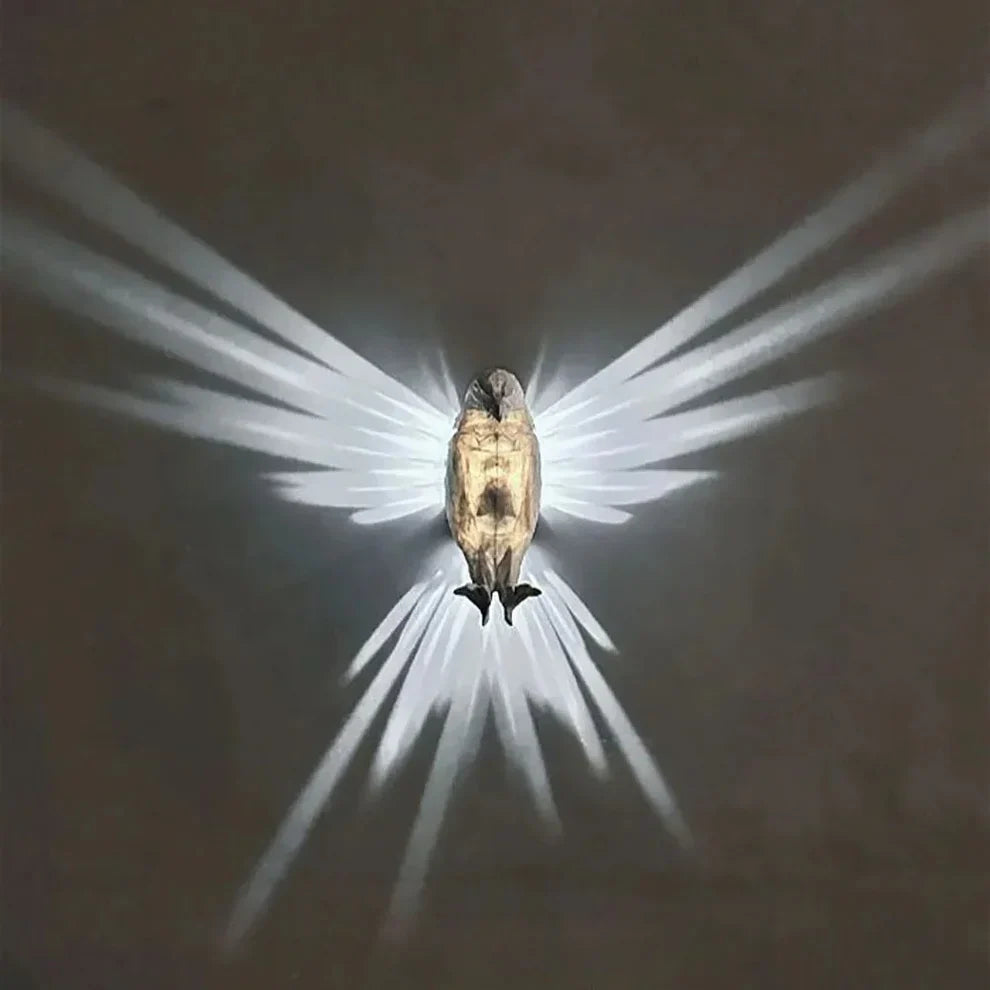 LumiWings – LED-Wandlampe im Vogel-Design