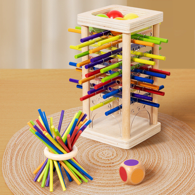 BrainDrop Trio – 3in1 Holz-Geschicklichkeitsspiel für Kinder