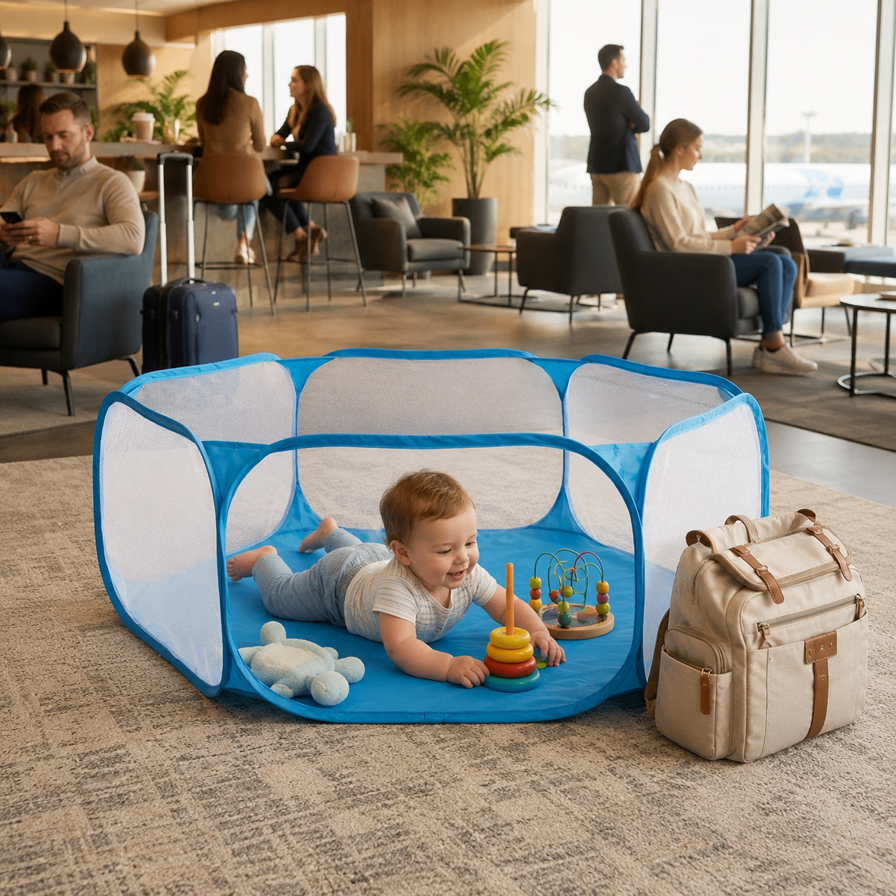 PlayNest Kids – Faltbarer Reise Laufstall & Spielbereich
