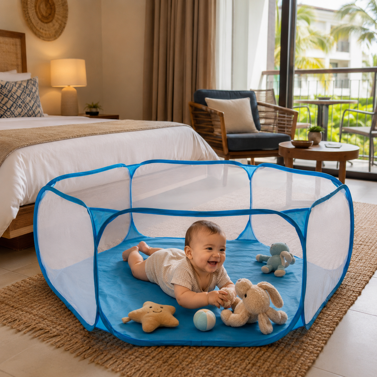 PlayNest Kids – Faltbarer Reise Laufstall & Spielbereich