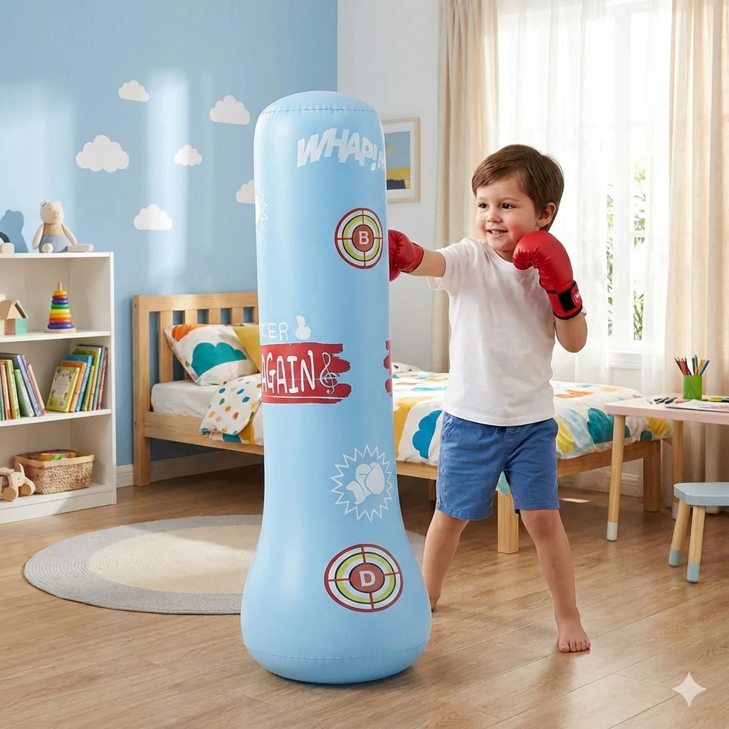 PowerBounce – Aufblasbarer Kinder-Boxsack mit Wasserbefüllung
