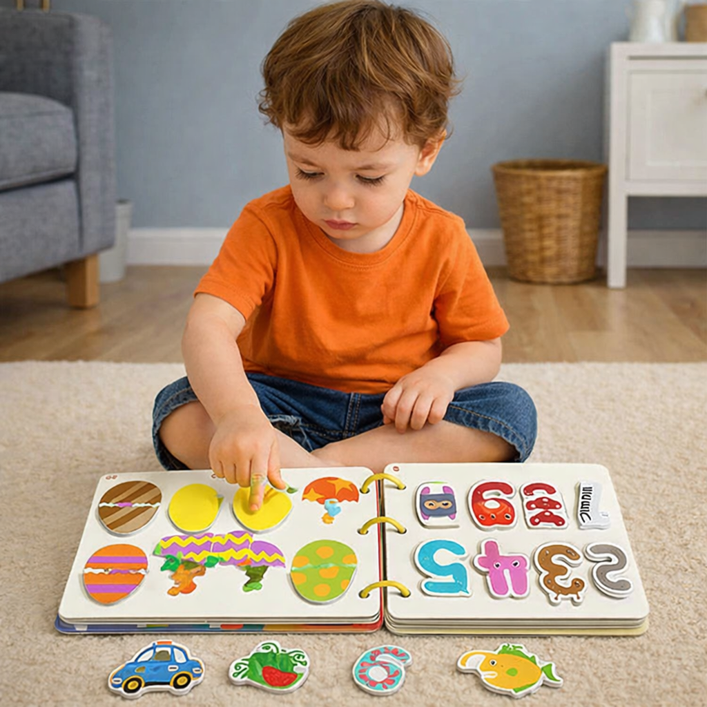QuietBook Entdeckerwelt – Sensorisches Montessori Beschäftigungbuch
