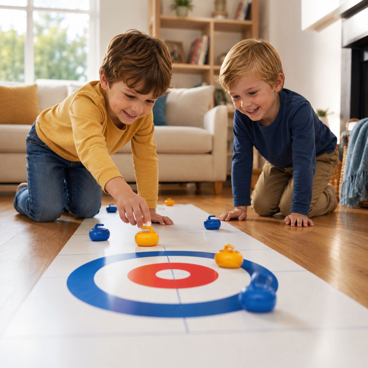 SlideCurl Family – Tisch Curling Spiel für Kinder & Familien