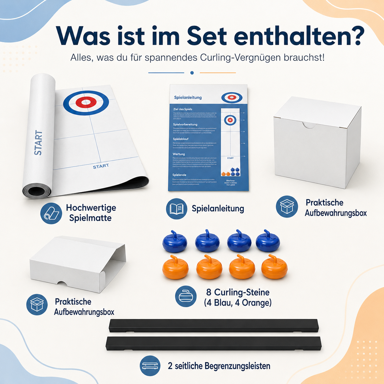 SlideCurl Family – Tisch Curling Spiel für Kinder & Familien