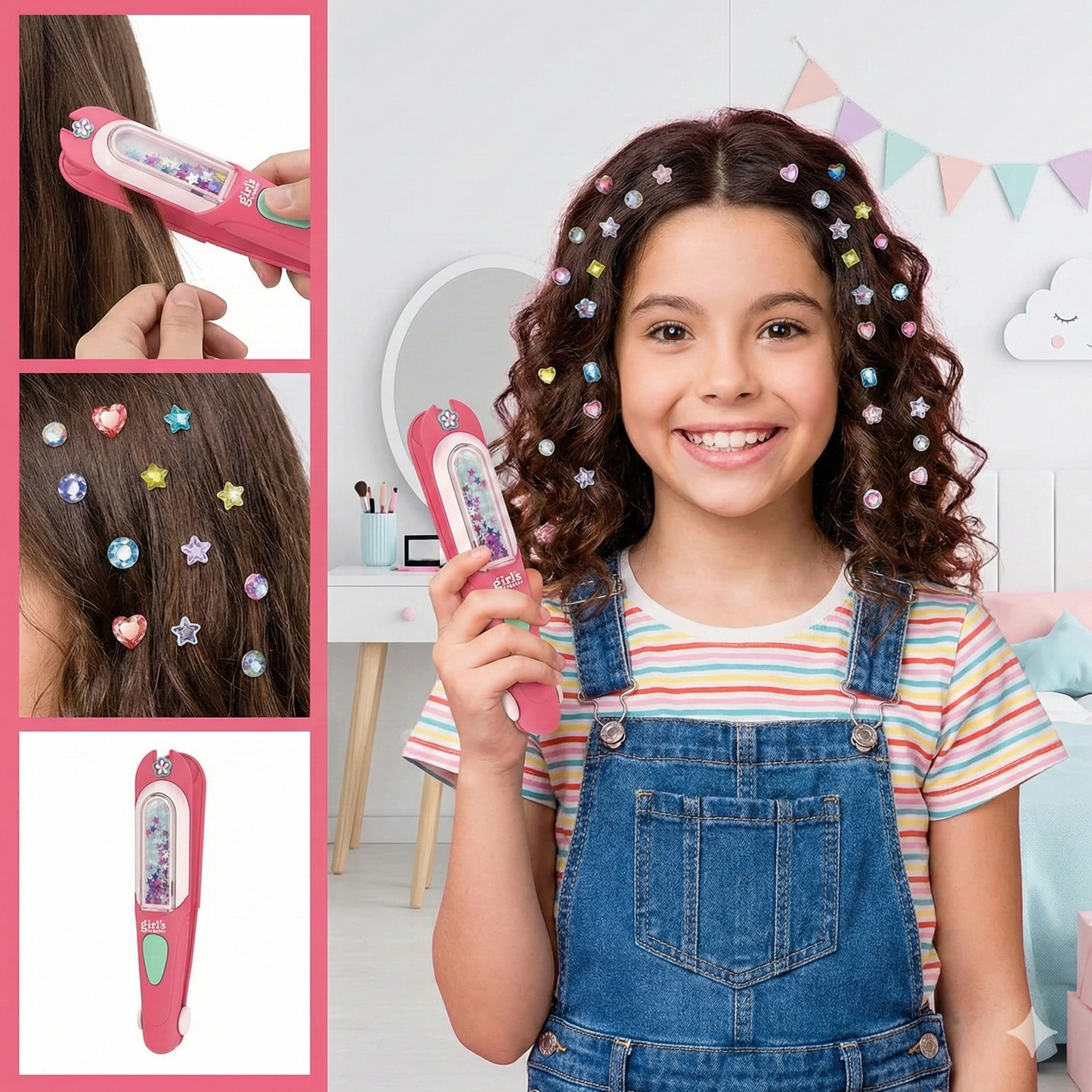 SparkleStyle Glam – Glitzer-Haaraccessoires Set