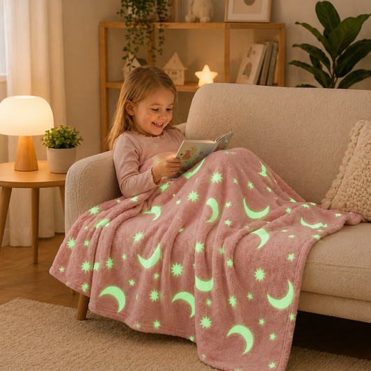 StarDream Kuscheldecke – Leuchtende Sternendecke für magische Nächte