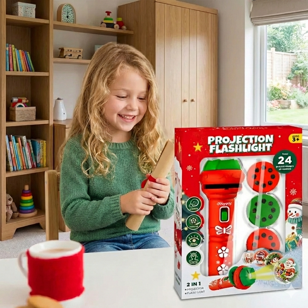 TraumLicht Zauberstab – Magische Nacht-Projektor-Taschenlampe