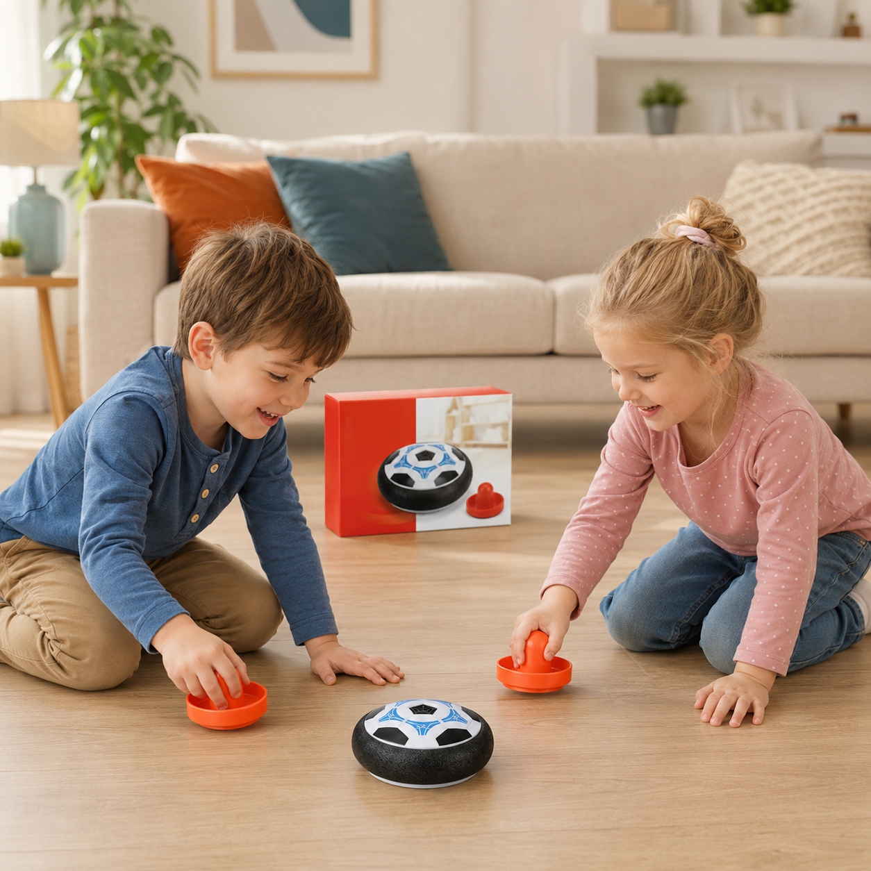TurboPuck Air Hockey – Tragbares Tischspiel für Kinder & Familien