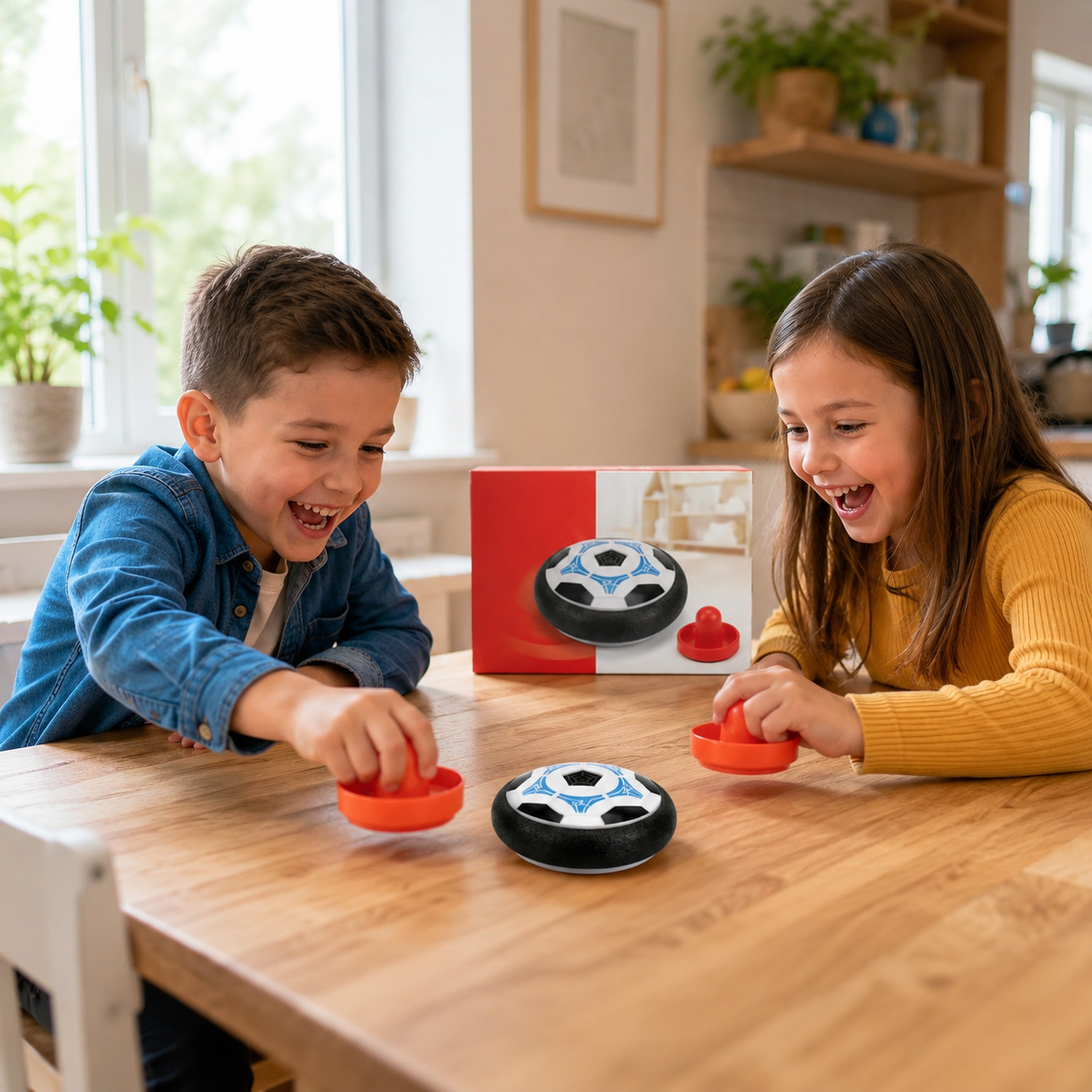 TurboPuck Air Hockey – Tragbares Tischspiel für Kinder & Familien