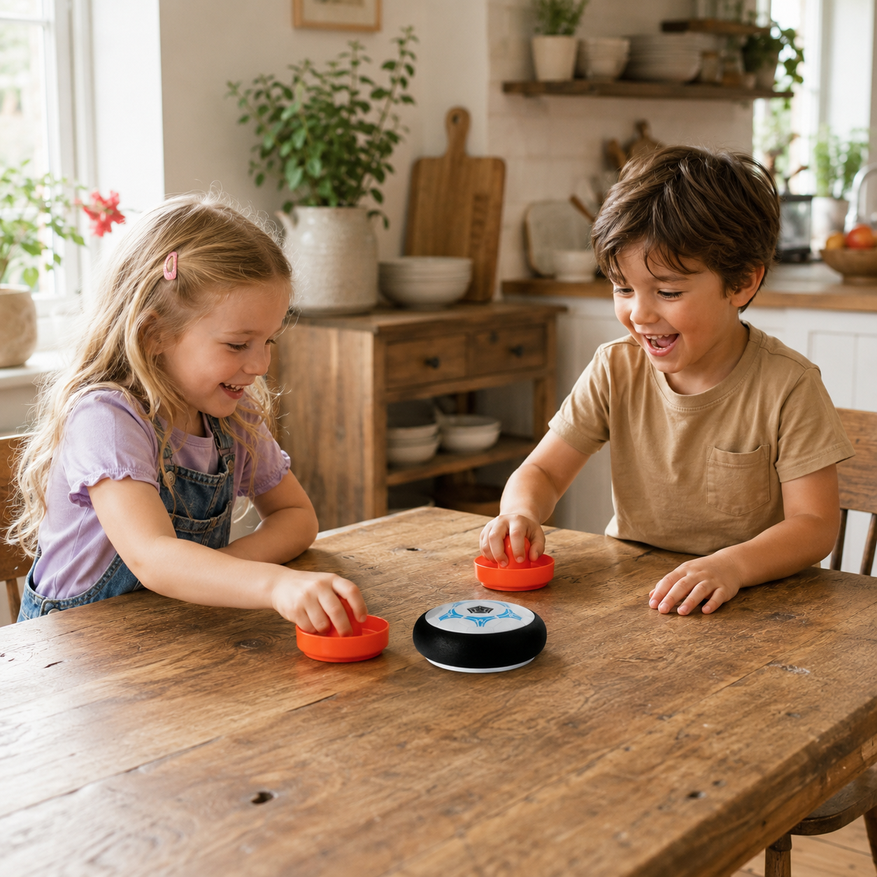 TurboPuck Air Hockey – Tragbares Tischspiel für Kinder & Familien