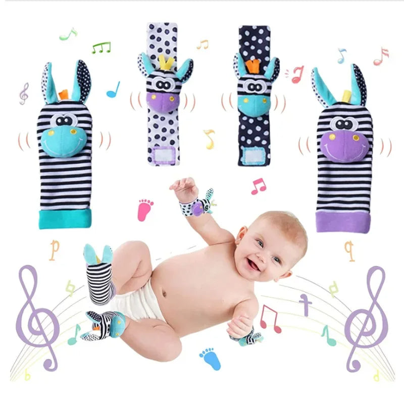 BabyFeel Friends – Sensorische Plüschsocken & Greifarmbänder