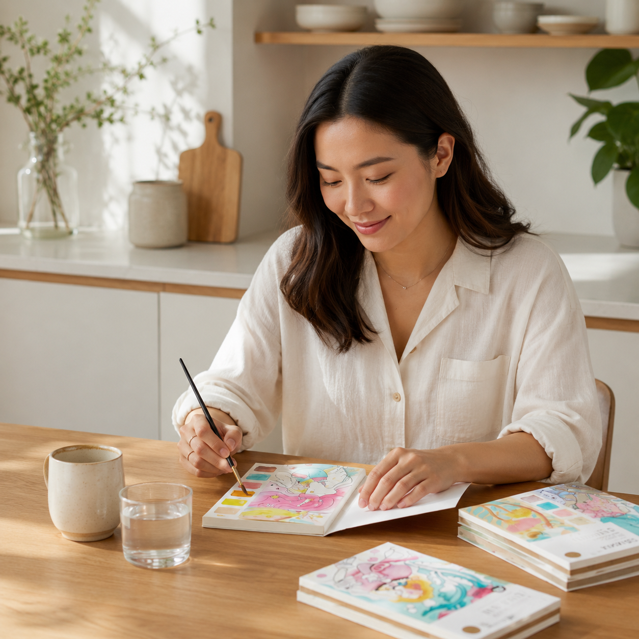 MagicPaint Kids – Aquarell Malbuch mit integrierten Farben