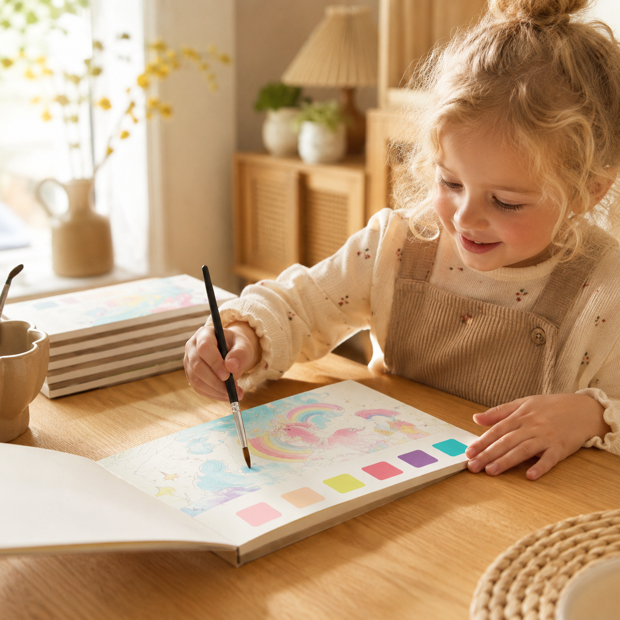 MagicPaint Kids – Aquarell Malbuch mit integrierten Farben
