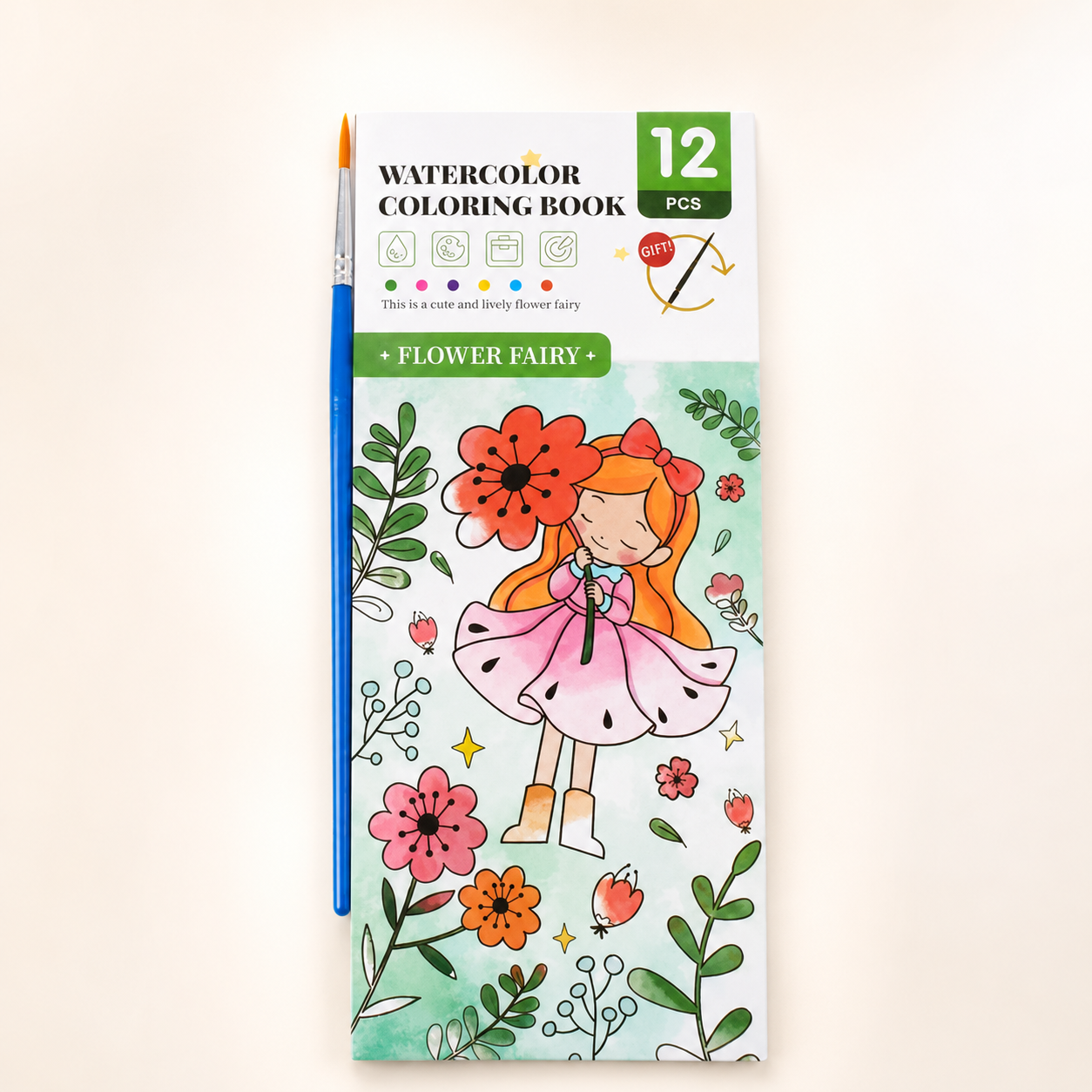 MagicPaint Kids – Aquarell Malbuch mit integrierten Farben